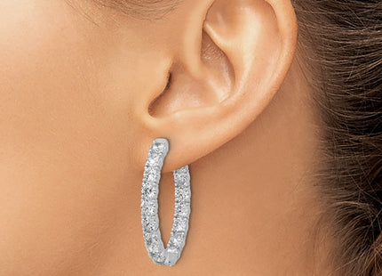 Sterling Silver Earrings Style QSH141 - Classique Jewelry Inc.