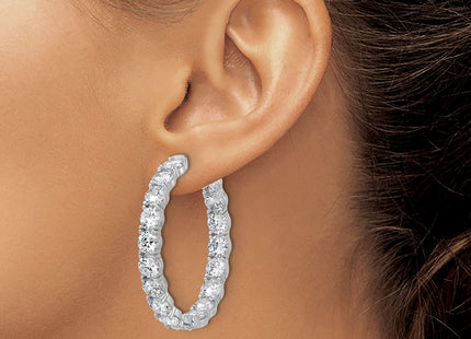 Sterling Silver Earrings Style QSH147 - Classique Jewelry Inc.