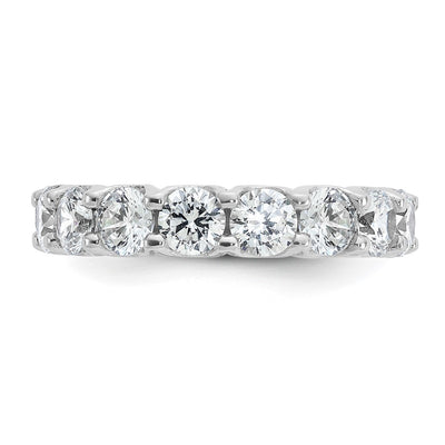 Sterling Shimmer Sterling Silver Rhodium-plated CZ 15 Stone Eternity Band