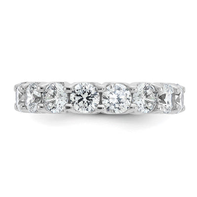 Sterling Shimmer Sterling Silver Rhodium-plated CZ 17 Stone Eternity Band
