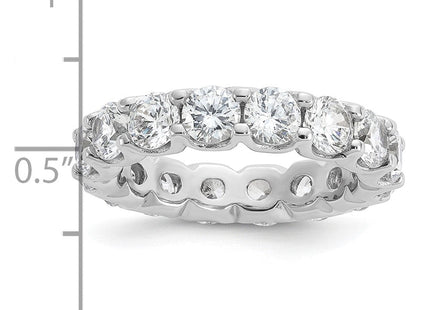 Sterling silver cubic zirconia band, further view