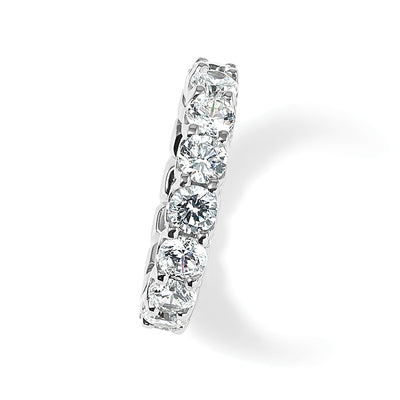 Sterling Shimmer Sterling Silver Rhodium-plated CZ 15 Stone Eternity Band