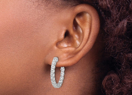 Sterling Silver Earrings Style QSH159 - Classique Jewelry Inc.