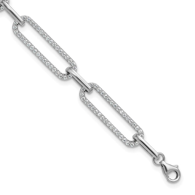 Sterling Silver Bracelets Style QSH163 - Classique Jewelry Inc.