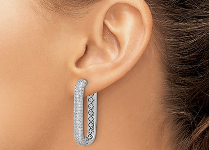 Sterling Silver Earrings Style QSH164 - Classique Jewelry Inc.