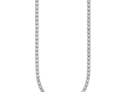Sterling Shimmer Sterling Silver Rhodium-plated Bezel Set CZ 115 Stone Necklace (Style QSH174-17)