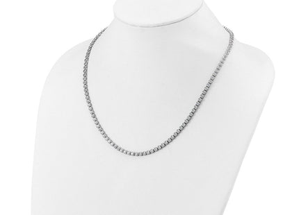 Sterling Shimmer Sterling Silver Rhodium-plated Bezel Set CZ 125 Stone Bracelet