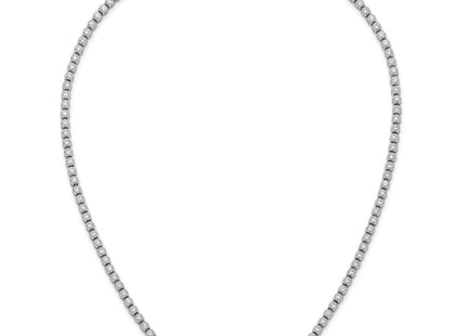 Sterling Shimmer Sterling Silver Rhodium-plated Bezel Set CZ 125 Stone Bracelet