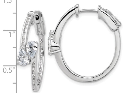 Sterling Silver Earrings Style QSH189 - Classique Jewelry Inc.