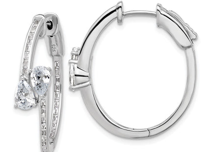 Sterling Silver Earrings Style QSH189 - Classique Jewelry Inc.