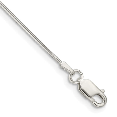 Sterling Silver Snake Bracelet, 7 x 0.8mm