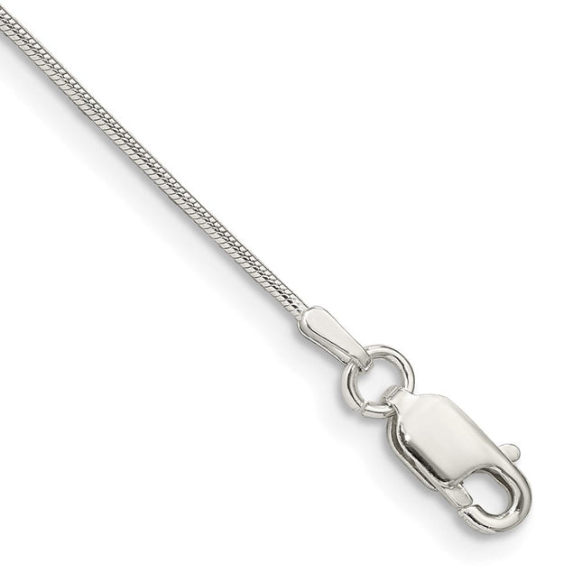 Sterling Silver Snake Bracelet, 7 x 0.8mm