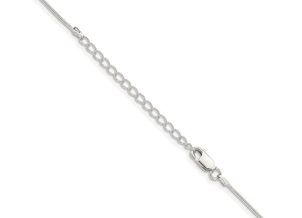 Sterling silver snake link chain, another view