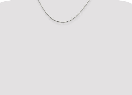 Sterling Silver Rhodium-plated Round Snake Chain, 16 x 0.8mm