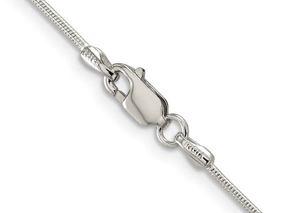 Sterling silver snake link chain, another view