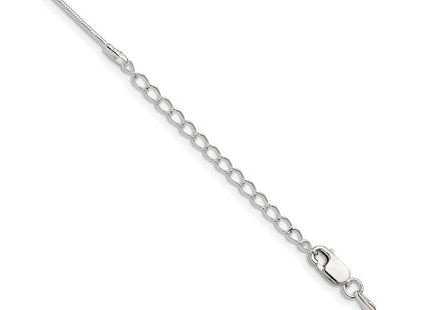 Sterling Silver Snake Chain w/2in ext. (Style QSN030E-18)