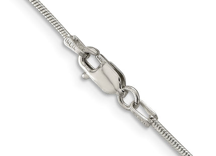Sterling silver snake link chain, another view