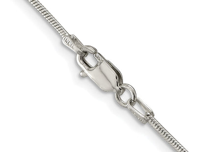 Sterling silver snake link chain, another view
