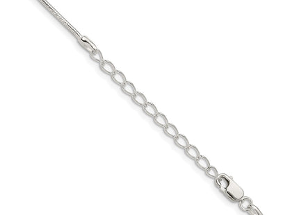 Sterling silver snake link chain, another view