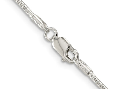 Sterling silver snake link chain, another view