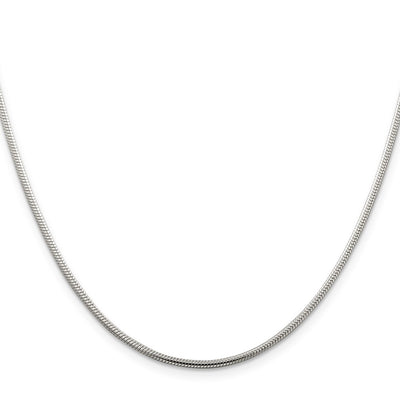 Sterling Silver Snake Bracelet, 7 x 1.75mm