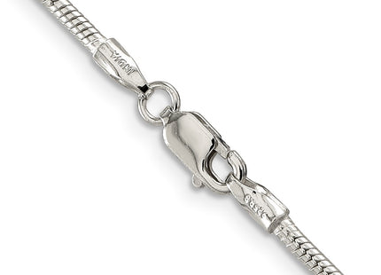 Sterling silver snake link chain, another view