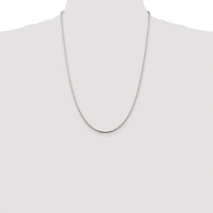 Sterling Silver Rhodium-plated Snake Chain (Style QSN050R-24)