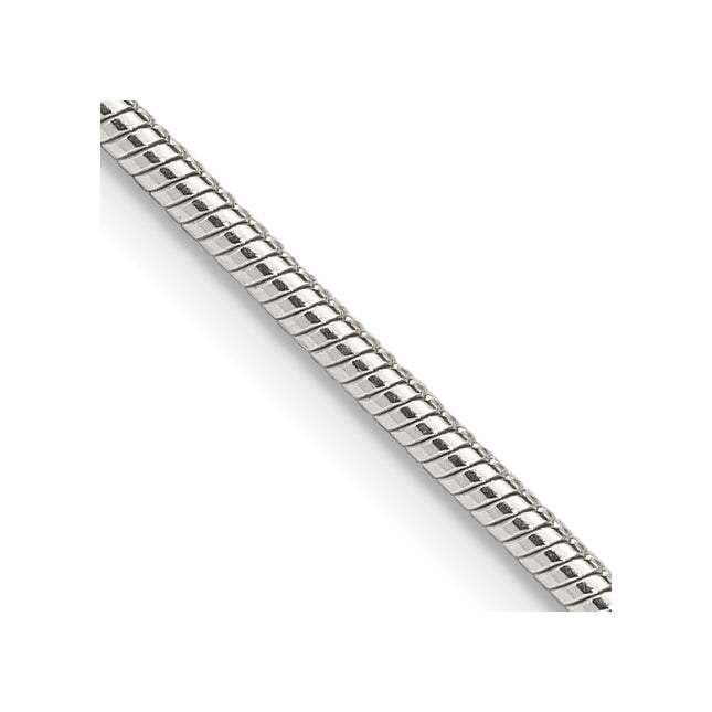 Sterling Silver Snake Bracelet, 7 x 1.75mm