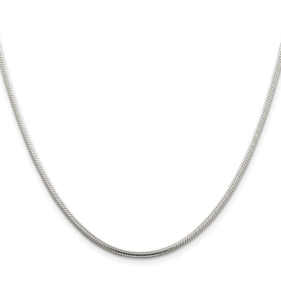 Sterling Silver Rhodium-plated Snake Chain, 16 x 2mm