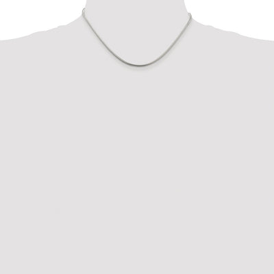 Sterling Silver Rhodium-plated Snake Chain, 16 x 2mm
