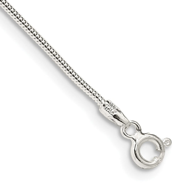 Sterling Silver Round Snake Chain, 16 x 1.2mm
