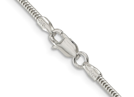 Sterling silver snake link chain, another view