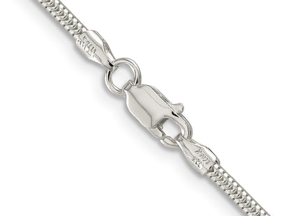 Sterling silver snake link chain, another view
