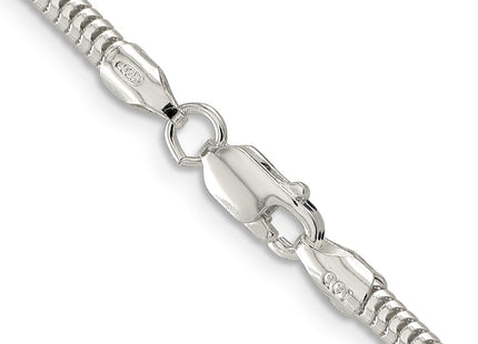 Sterling silver snake link chain, another view