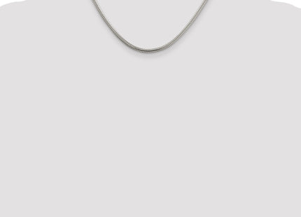 Sterling Silver Round Snake Chain, 16 x 3mm