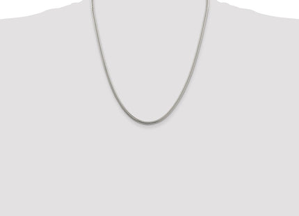 Sterling silver snake link chain, further view