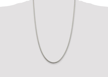 Sterling silver snake link chain, additional view