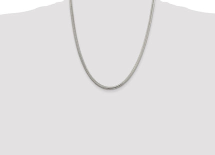 Sterling silver snake link chain, additional view
