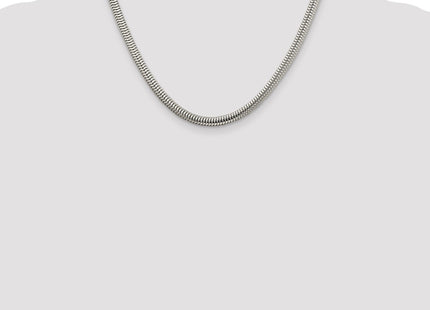 Sterling silver snake link chain, further view