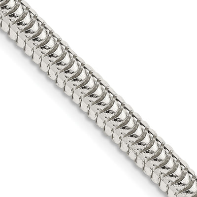 Sterling Silver Round Snake Chain, 18 x 5mm