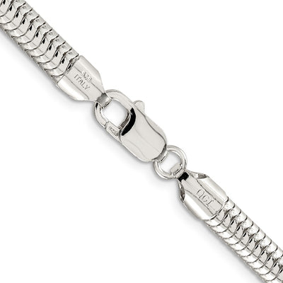 Sterling Silver Round Snake Chain, 18 x 6mm