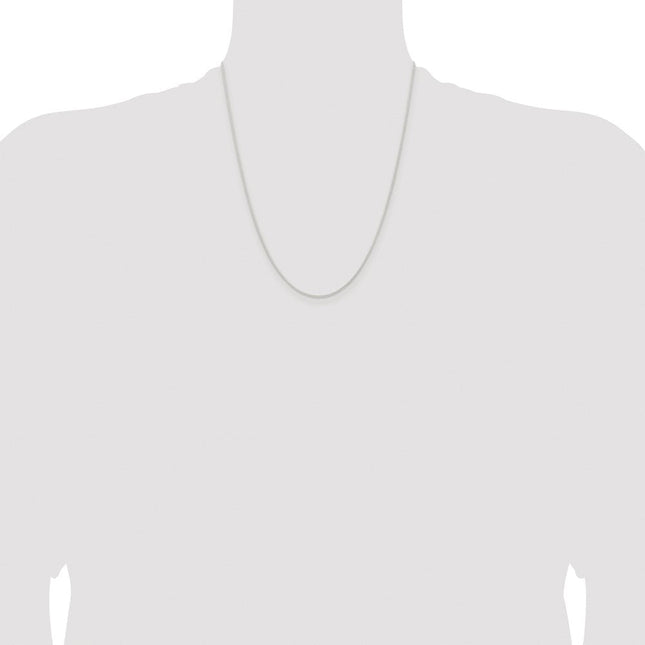 Sterling Silver Rhodium-plated Round Spiga Chain, 14 x 1mm