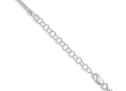 Sterling Silver Round Spiga Chain w/2in ext. (Style QSP050E-18)