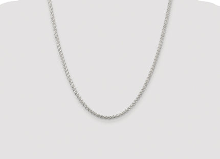 Sterling Silver Rhodium-plated Round Spiga Chain, 22 x 3mm