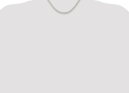 Sterling Silver Rhodium-plated Round Spiga Chain, 16 x 3.7mm