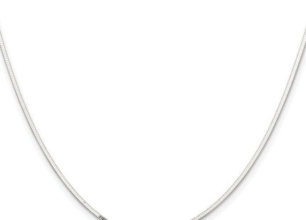 Sterling Silver Polished Square Snake Chain, 16 x 1mm