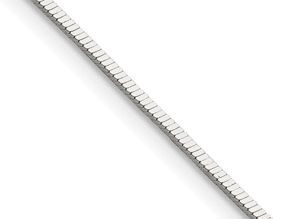Sterling Silver Polished Square Snake Chain, 16 x 1mm