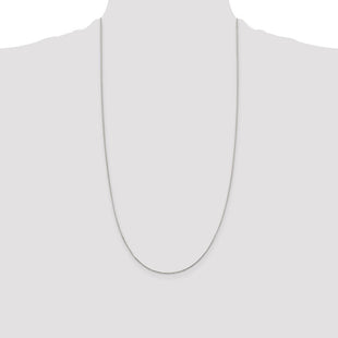 Sterling Silver Diamond-cut Round Spiga Chain (Style QSR025-28)