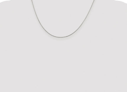 Sterling Silver Rhodium-plated Diamond-cut Round Spiga Chain (Style QSR025R-18)
