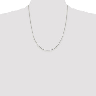 Sterling Silver Rhodium-plated Diamond-cut Round Spiga Chain (Style QSR025R-22)